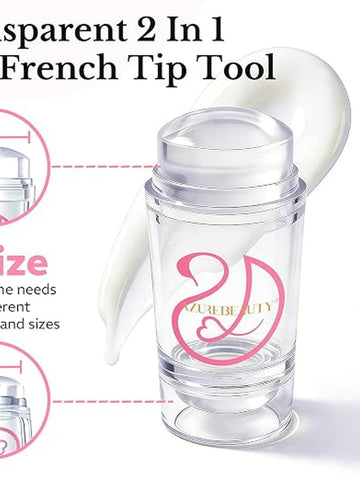 Clear Jelly French Tip Nail Stamper