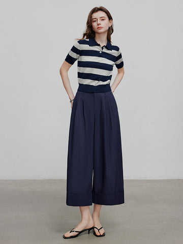 High Waisted Wide Leg Minimalist Pants