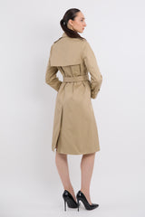 Classic Double Breasted Belted Trench Coat