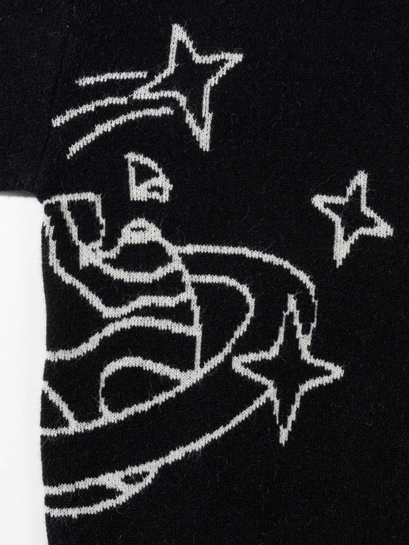 Oversized Graphic Planet Knit Sweater