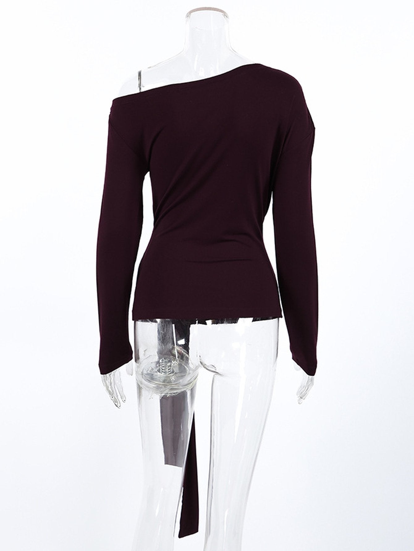 Elegant Off Shoulder Waist Tie T Shirt