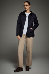 Classic Quilted Corduroy Collar Jacket