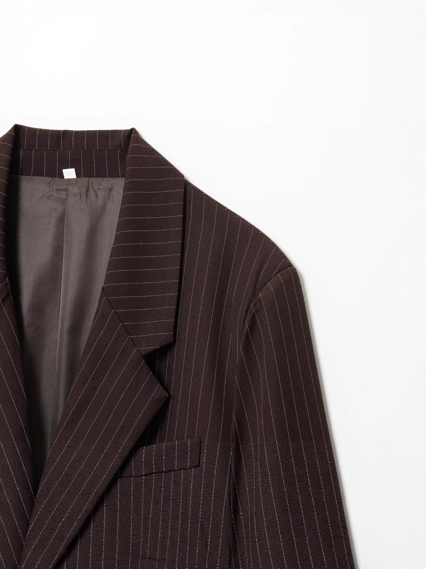 Oversized Pinstripe Double Breasted Blazer Jacket