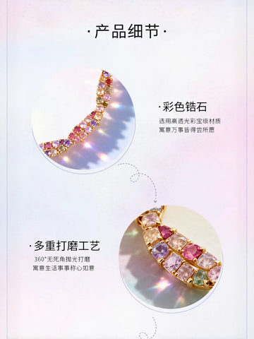 Dainty Colorful Crystal Adjustable Bracelet
