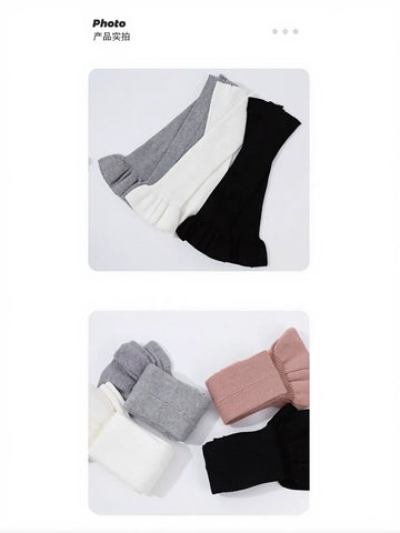 Cozy Ruffled Knit Leg Warmers
