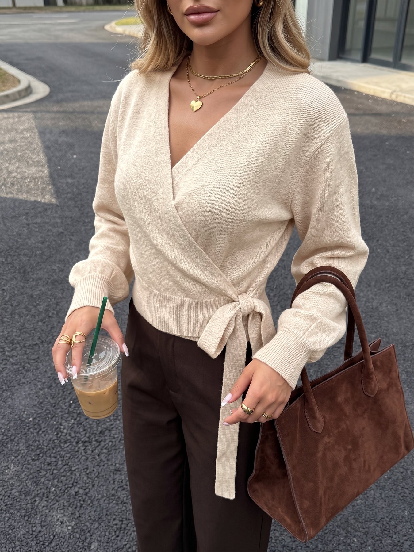Soft V Neck Wrap Cardigan