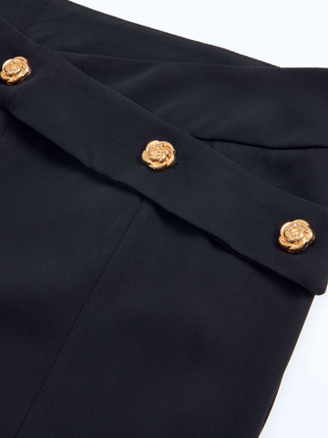 High Waisted Split Hem Trousers