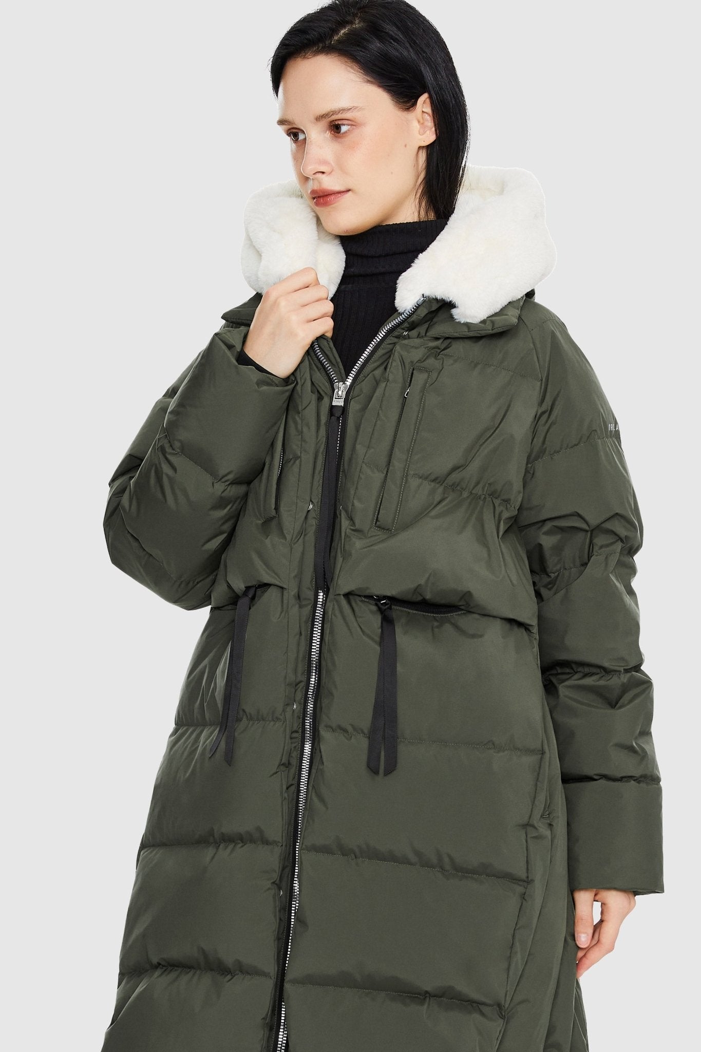 Faux Fur Hooded Puffer Coat