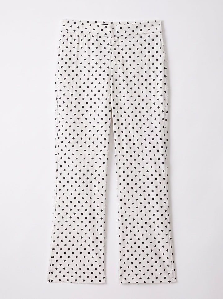 Polka Dot Cropped Stand Collar Jacket
