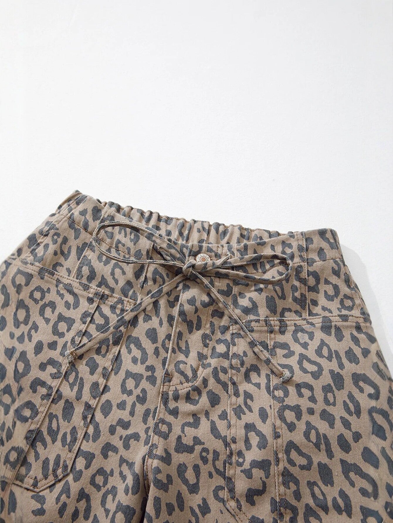 Leopard Print High Waist Jeans