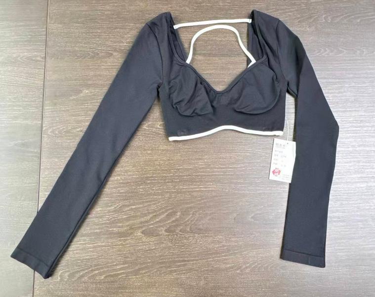 Backless Long Sleeve Yoga Crop Top