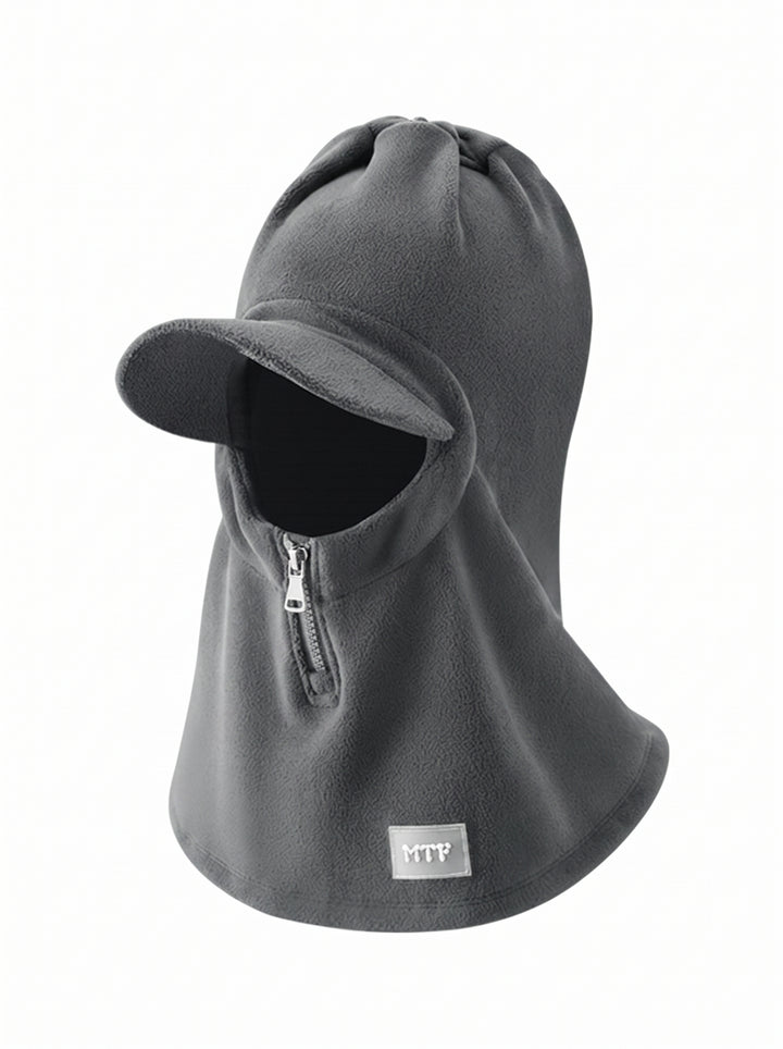 Thermal Fleece Zipper Balaclava Hat
