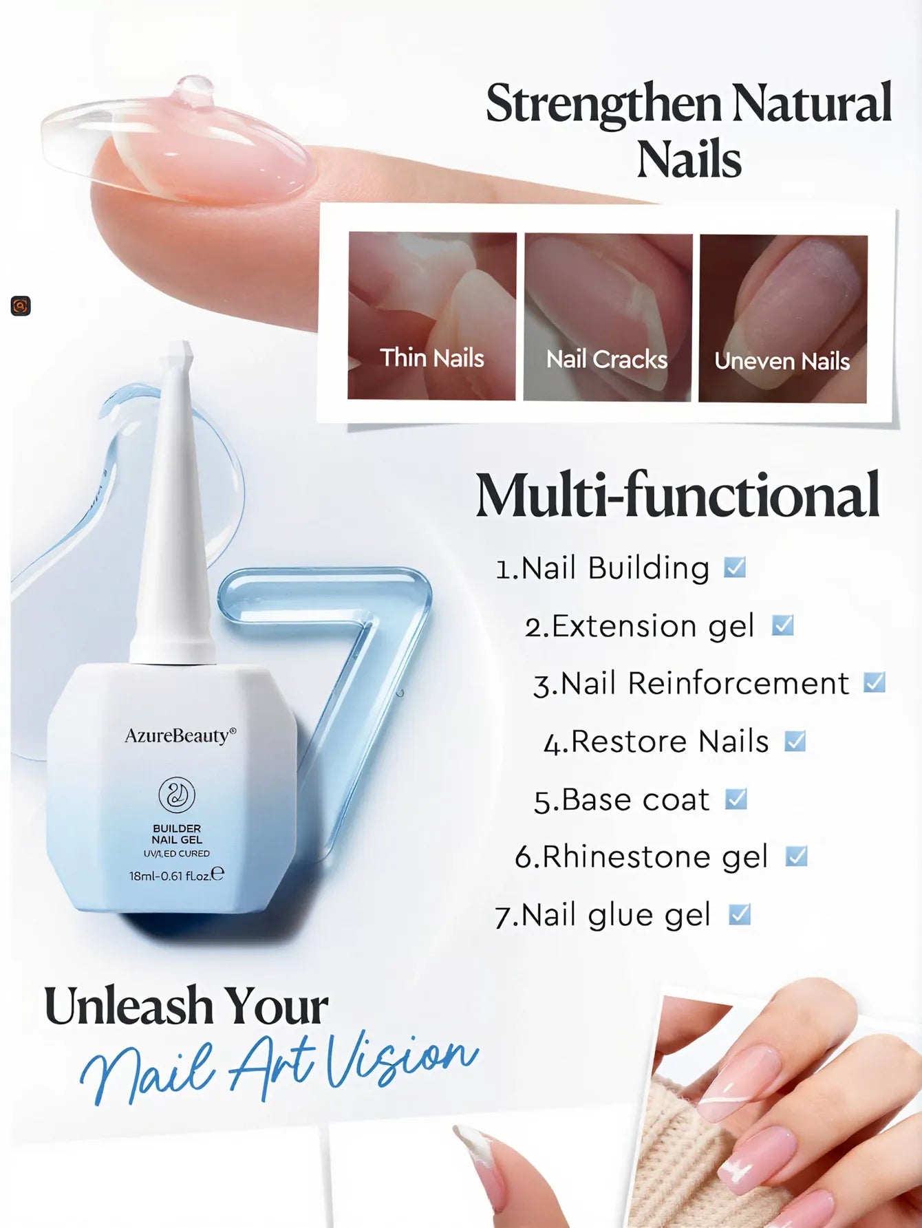 Clear Strengthening Self Leveling Builder Gel