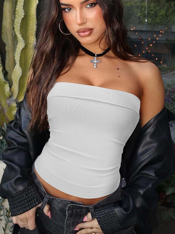 Seamless Strapless Athletic Tube Top