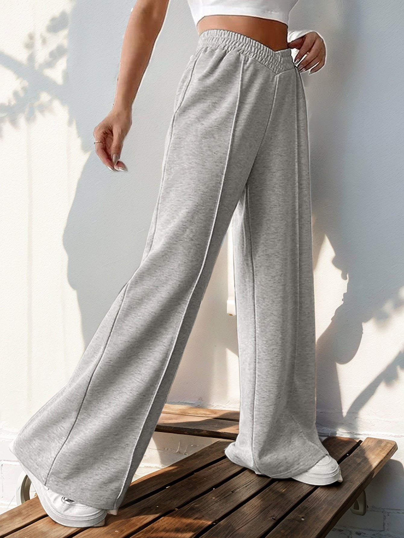 High Waisted Relaxed Fit Comfy Pants