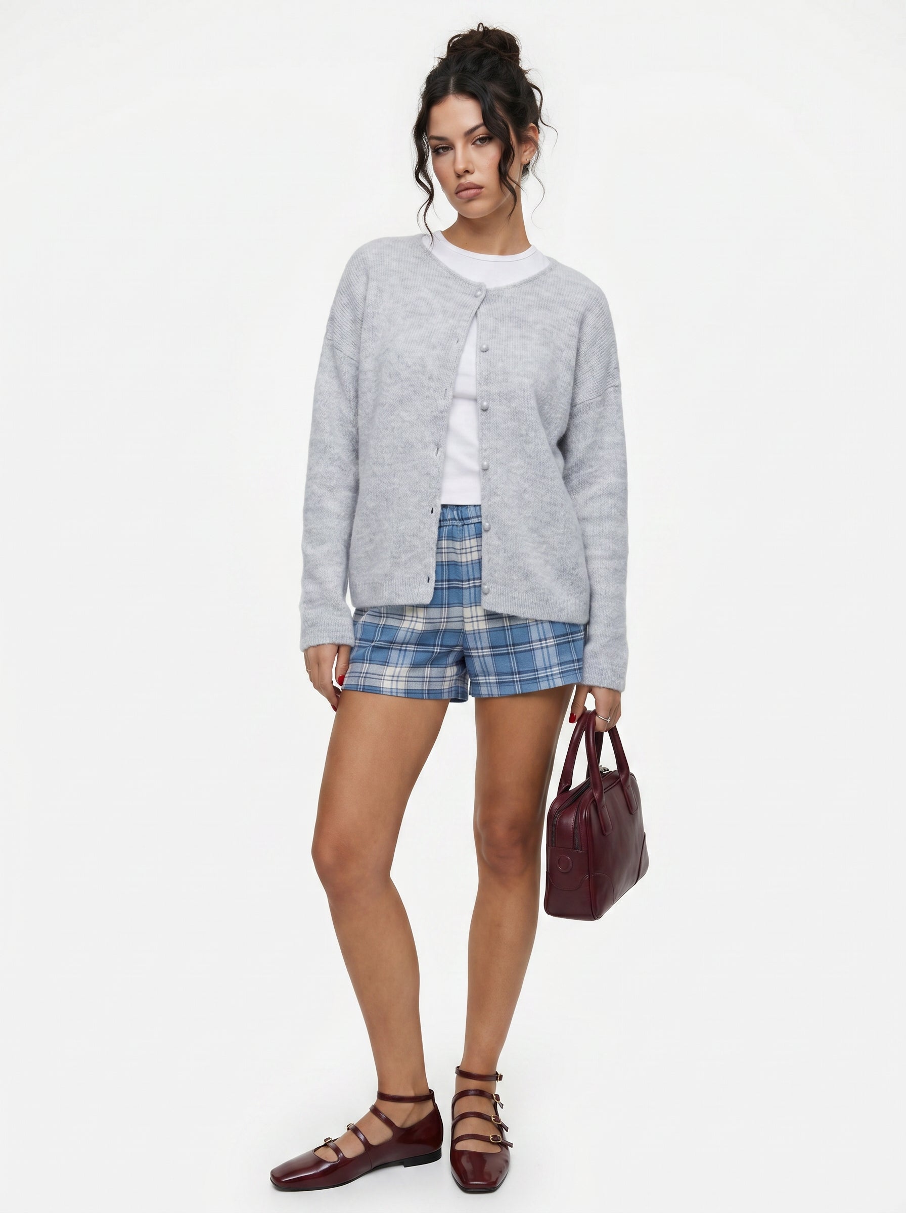 Soft Brushed Button Front Cardigan