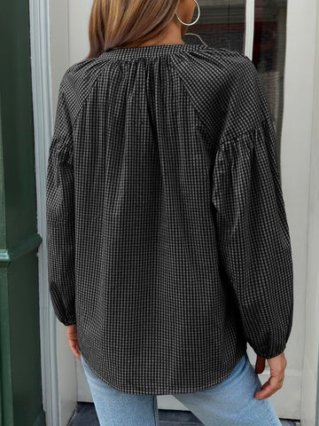 Casual Gingham Button Down Shirt