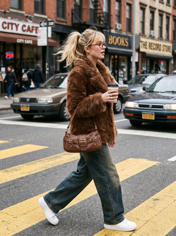 Plush Oversized Faux Fur Coat