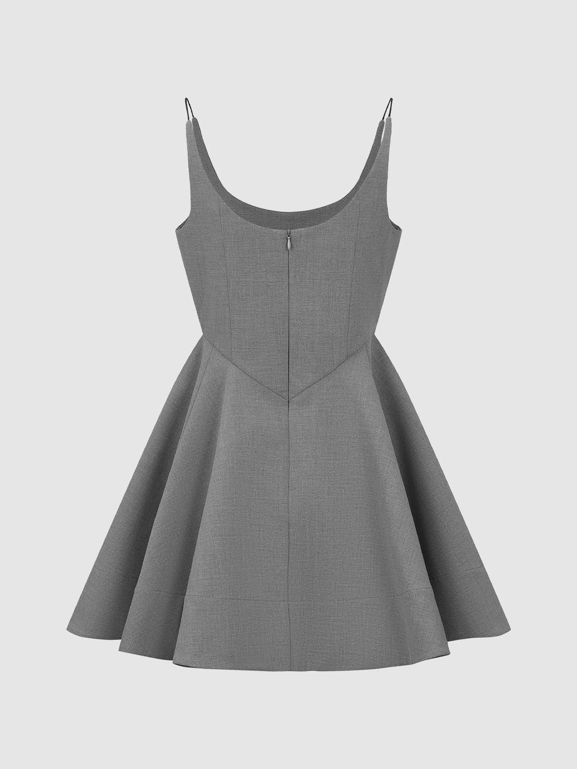 Urban Revivo Camisole A-Line Mini Dresses-Cool Grey