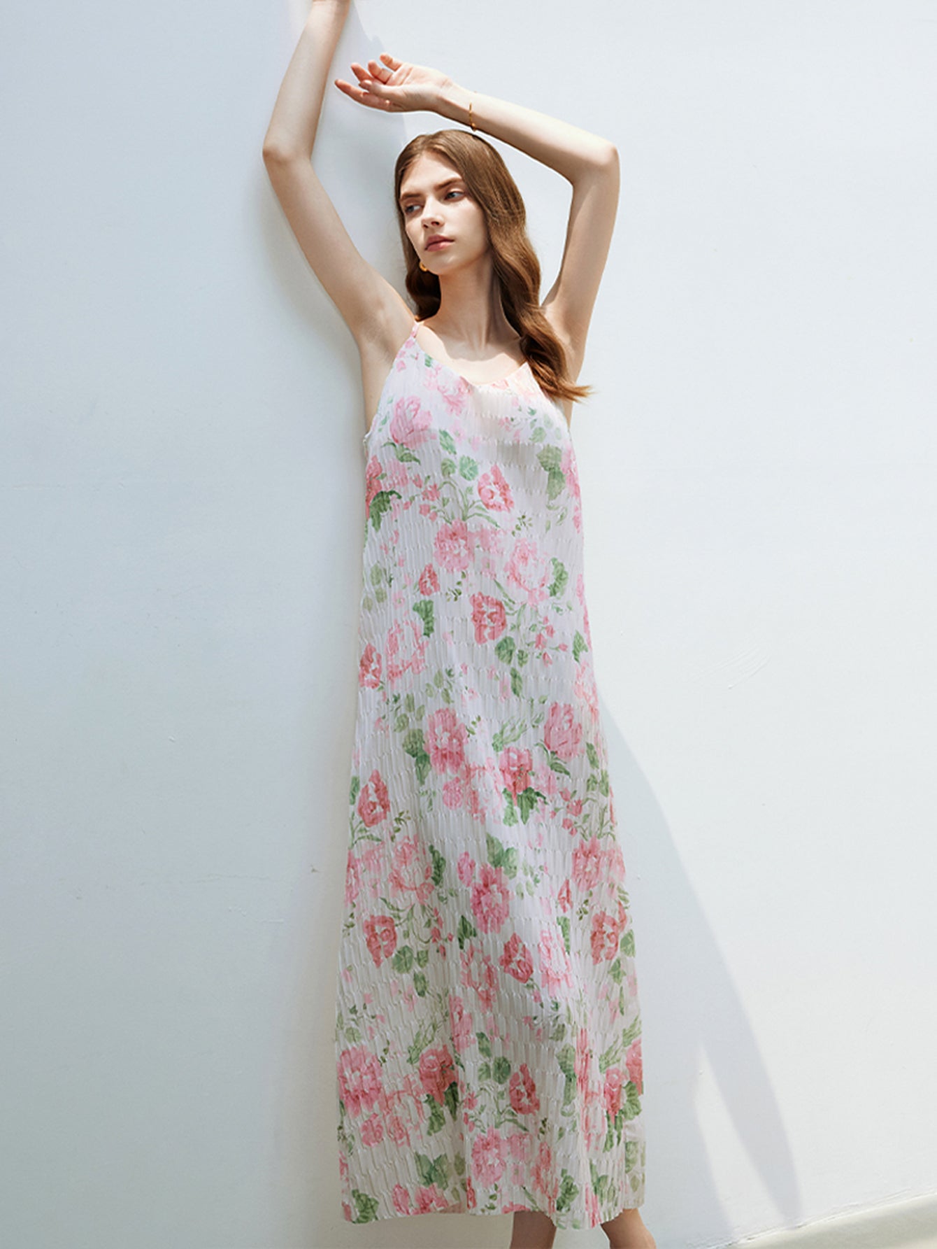 Sleeveless Printed Casual Maxi Dress