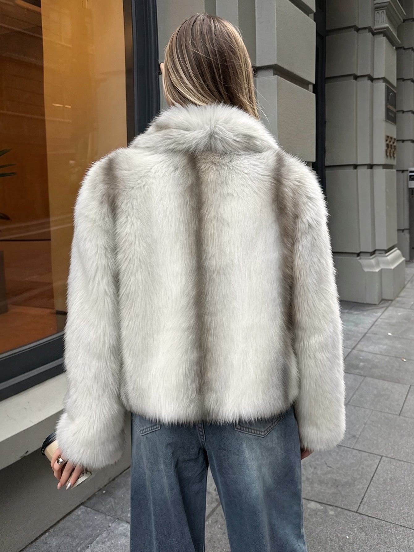 Cozy Plush Faux Fur Jacket