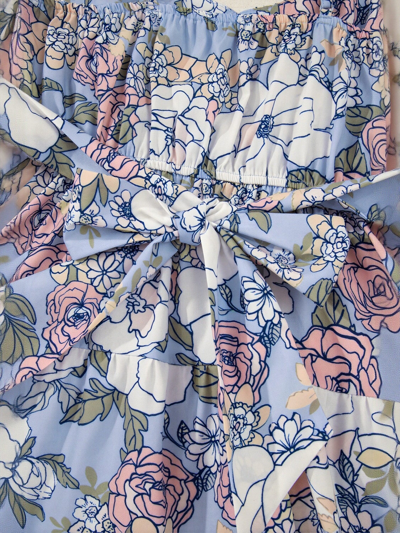 Floral Print Tiered Mini Dress