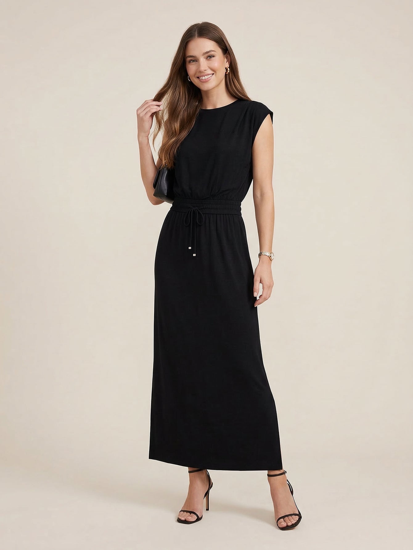 Cutout Waist Sleeveless Dress
