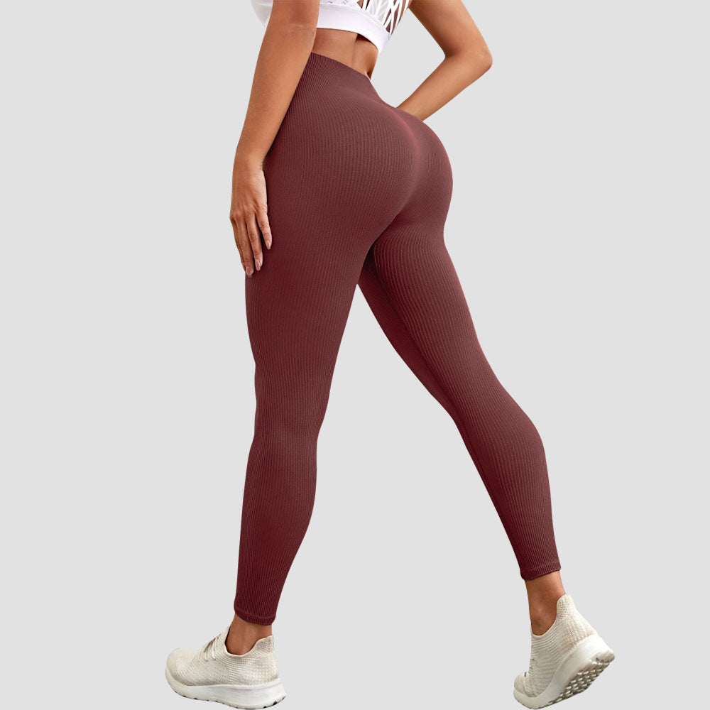 Sculpting Butt Lifting Ribbed Yoga Leggings