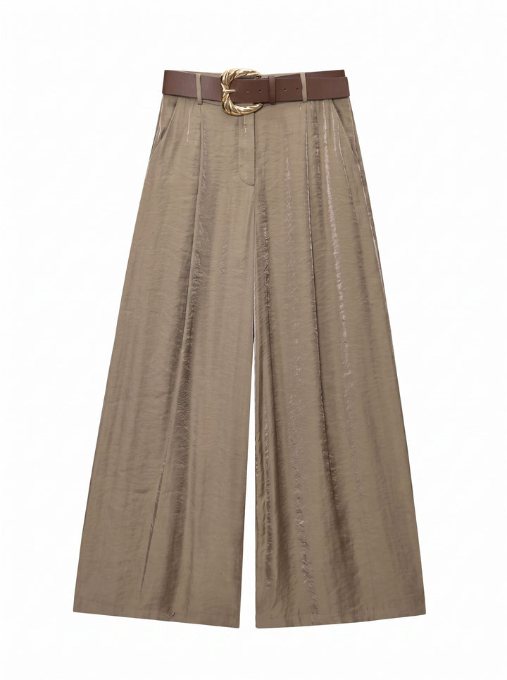 High Waisted Shimmer Wide Leg Pants