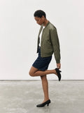 Classic Olive Green Bomber Jacket