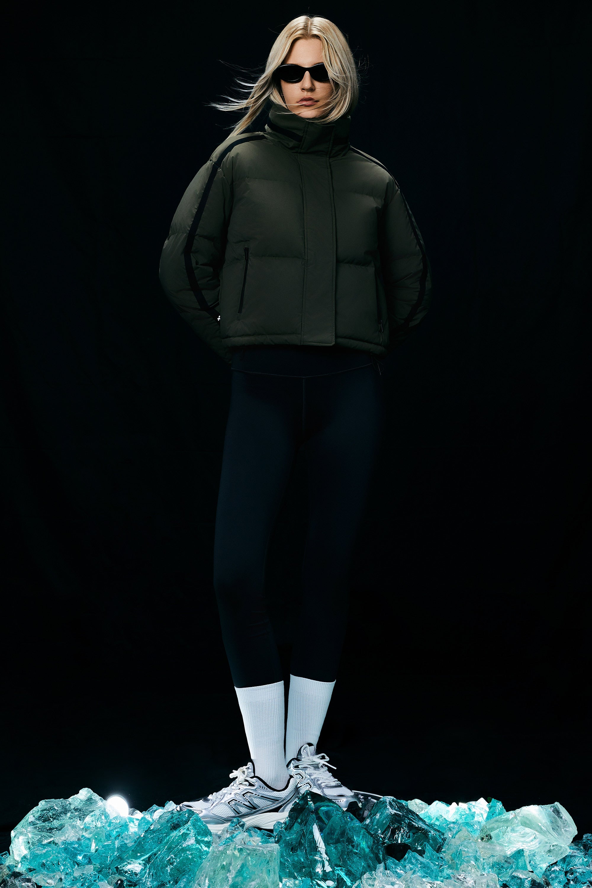 Cropped Sporty Puffer Jacket