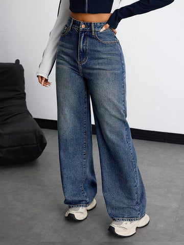 High Waisted Wide Leg Jeans