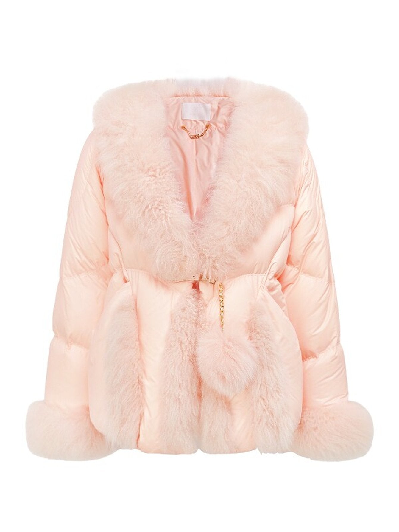 Faux Fur Trim Puffer Jacket