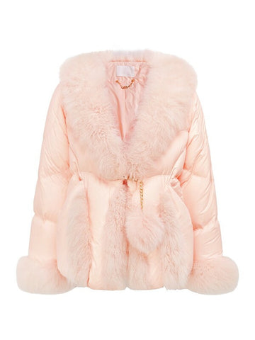 Faux Fur Trim Puffer Jacket