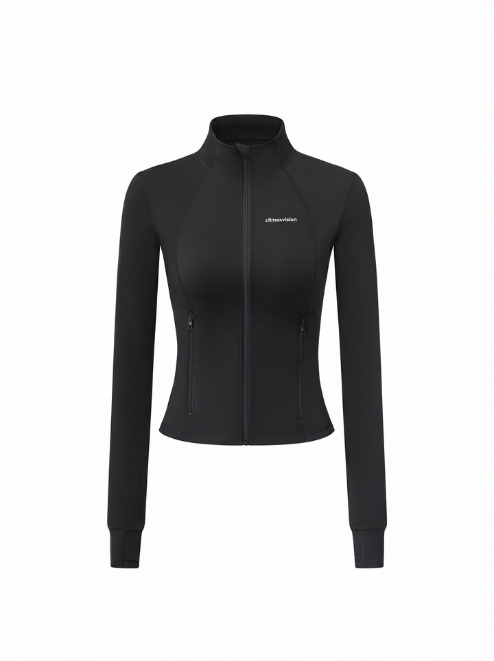Slim Fit Athletic Zip Up Jacket