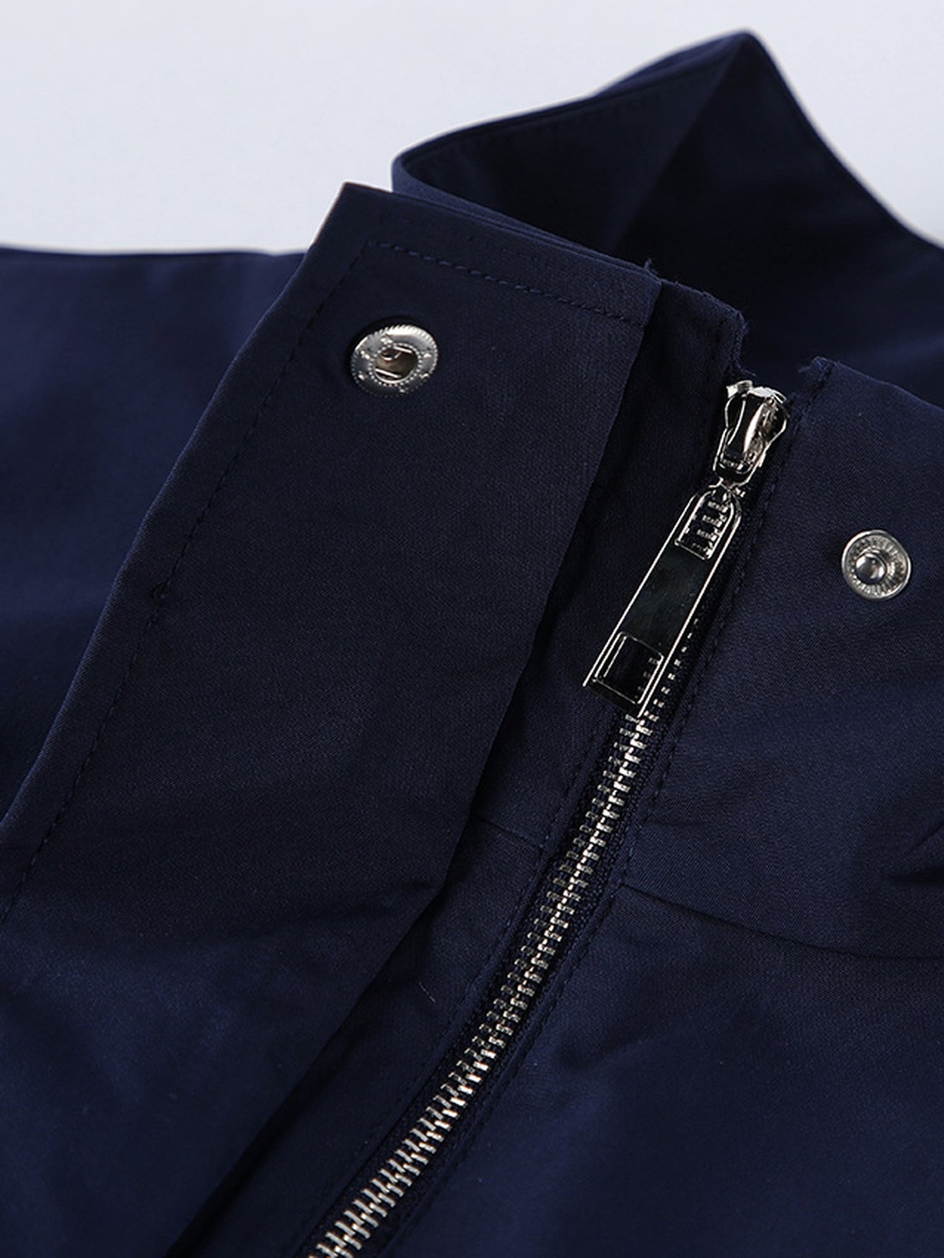 Oversized Mock Neck Zip Up Jacket