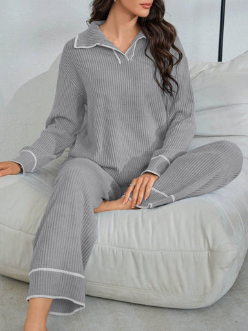 Cozy Ribbed Knit Lounge Set
