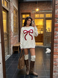 Cozy Bow Graphic Crewneck Sweater