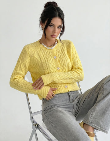 Cozy Cable Knit Button Cardigan