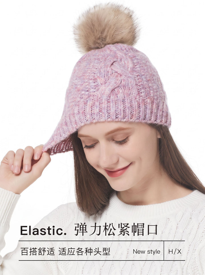 Cozy Cable Knit Pom Beanie