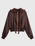 Cropped Zip Up Hoodie