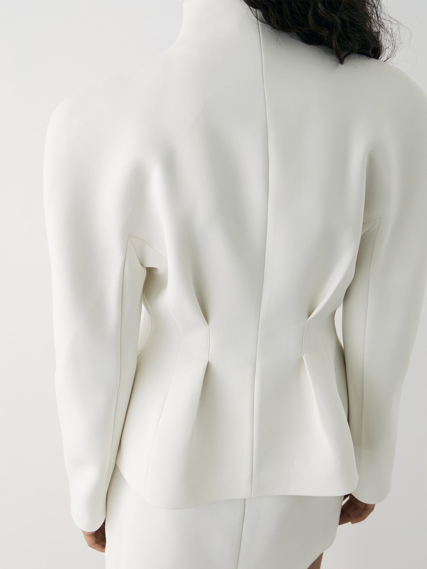 Tailored Peplum Waist Blazer Jacket