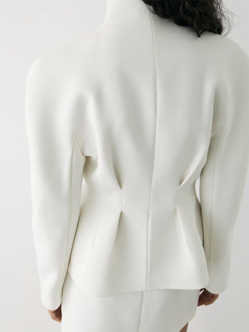 Tailored Peplum Waist Blazer Jacket