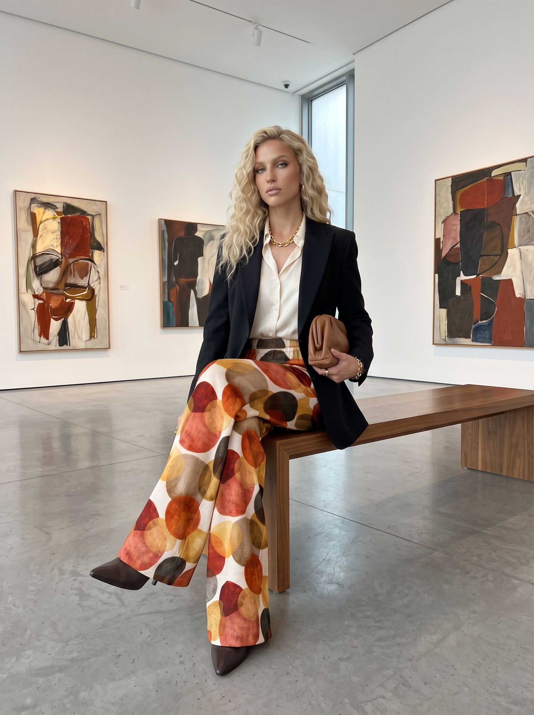 Mahlet B's Abstract Circle Print Pants