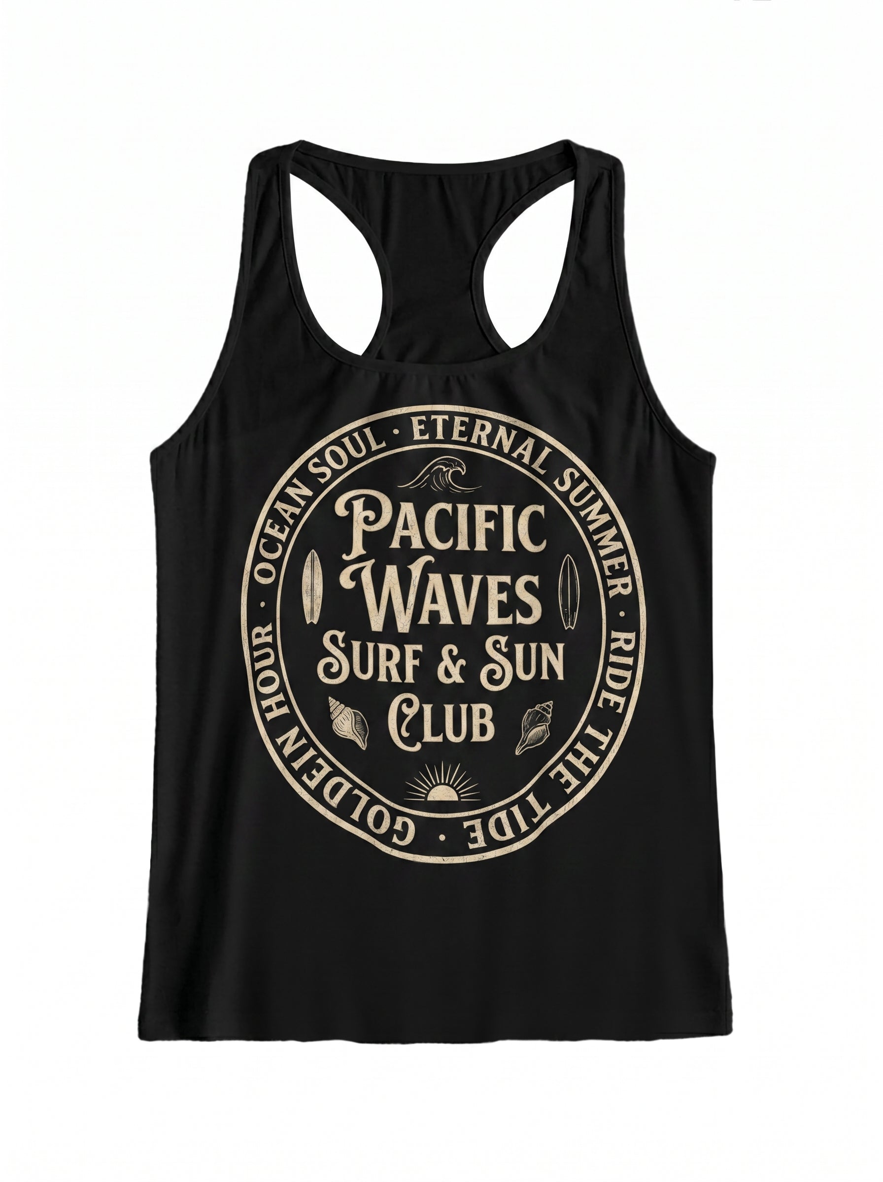 Graphic Print Summer Beach Tank Top