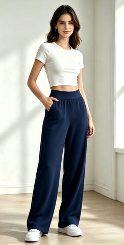 High Waisted Pockets Wide Leg Yoga Pants