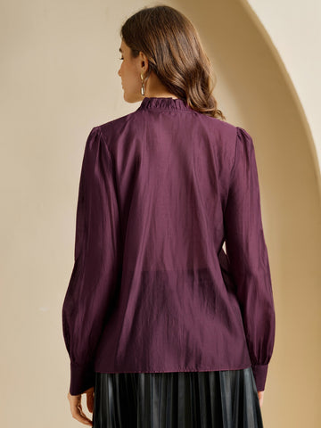 Victorian Ruffled Button Up Blouse