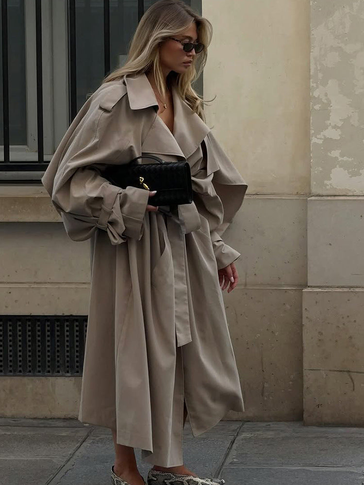 Oversized Double Breasted Trench Coat