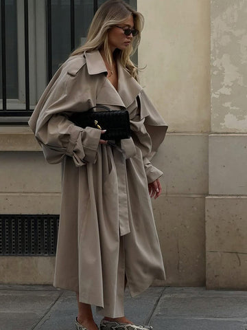 Oversized Double Breasted Trench Coat