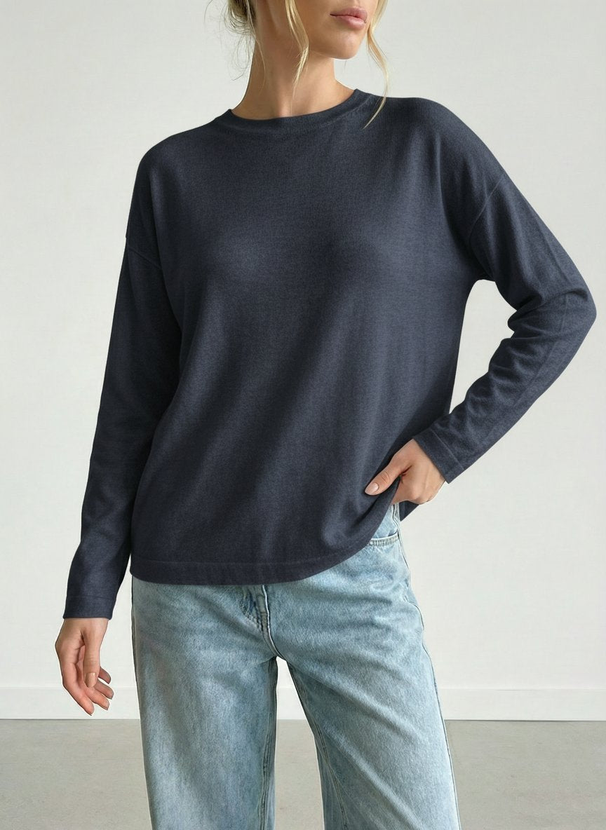 Lon Sleeves Loose Fit Soft Touch Basic T-Shirt